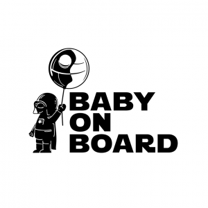Бебе в колата с baby vader